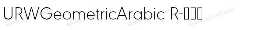 URWGeometricArabic R字体转换